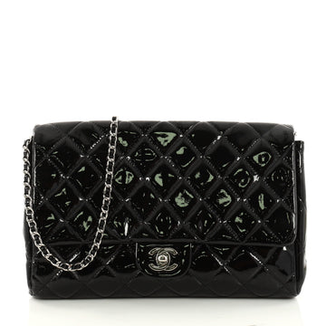 Chanel Clutch with Chain Quilted Patent Black 3257802
