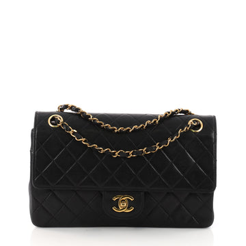 Chanel Vintage Classic Double Flap Bag Quilted Lambskin Black 3258302