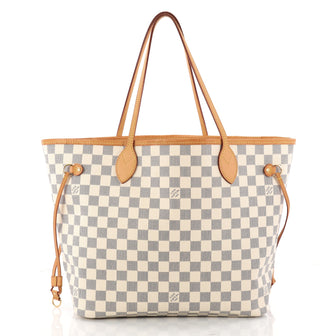 Louis Vuitton Neverfull Tote Damier MM White 3258502