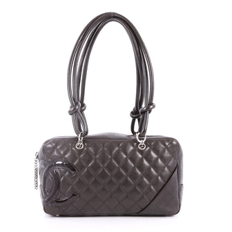 Chanel Cambon Bowler Bag Quilted Leather Medium Brown 3259101