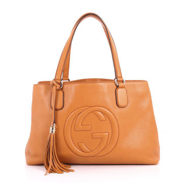 Gucci Soho Working Tote Leather Medium Orange 3259103