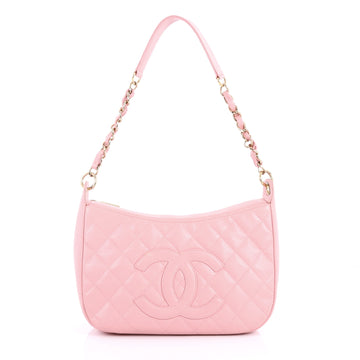 Chanel Timeless CC Chain Shoulder Bag Quilted Caviar Pink 3259301