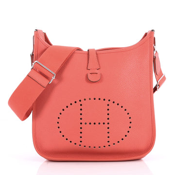 Hermes Evelyne Crossbody Gen III Togo PM Pink 3262704