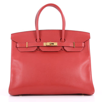  Hermes Birkin Handbag Red Epsom with Gold Hardware 35 3267104