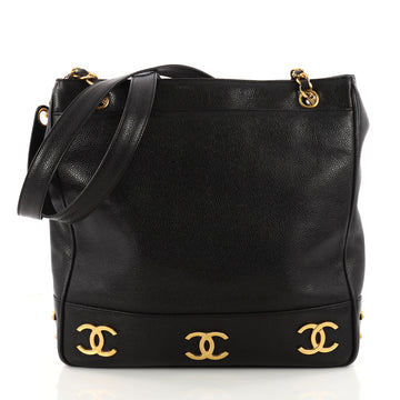 Chanel Vintage CC Shoulder Bag Caviar Medium Black 3267301
