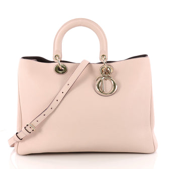 Christian Dior Diorissimo Tote Pebbled Leather Large Pink 3267705