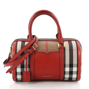 Burberry Alchester Convertible Satchel House Check and Brown 3268801
