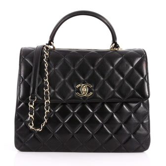 Chanel Trendy CC Top Handle Bag Quilted Lambskin Large Black 3269401