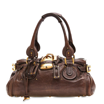 Paddington Lock Handbag Leather Medium