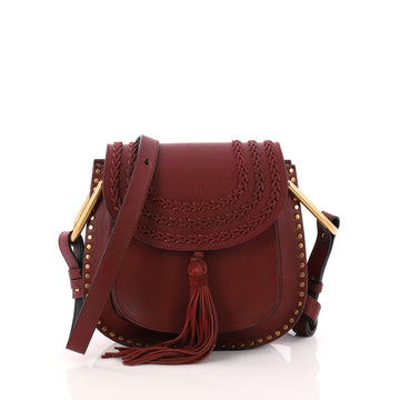  Chloe Hudson Handbag Whipstitch Leather Small Red 3270101
