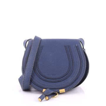 Chloe Marcie Crossbody Bag Leather Mini Blue 3270103