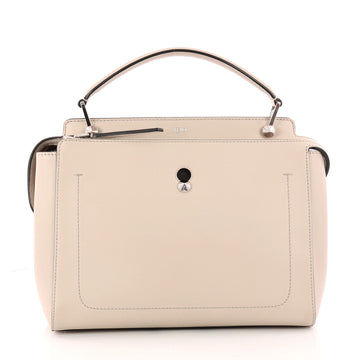 Fendi DotCom Convertible Satchel Leather Medium Neutral 3271701