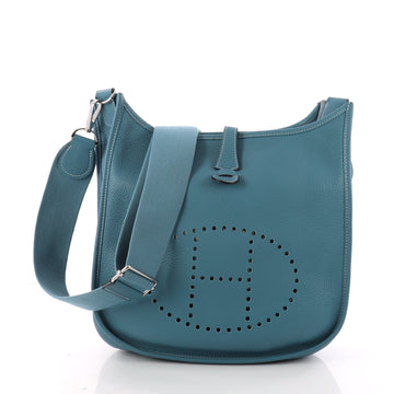 Hermes Evelyne Crossbody Gen III Clemence PM Blue 3271903