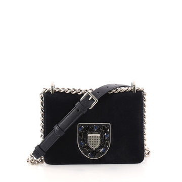 hristian Dior Diorama Club Flap Bag Calf Hair with Blue 3272702