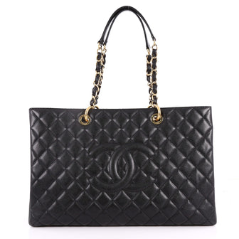 Chanel Grand Shopping Tote Quilted Caviar XL Black 3273801