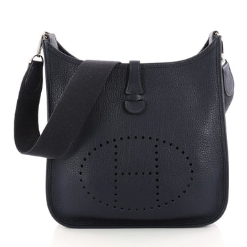 Hermes Evelyne Crossbody Gen I Togo PM Blue 3275502
