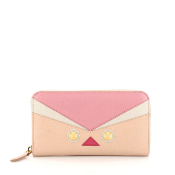 Fendi Monster Zip Around Wallet Printed Leather Long 3277001