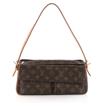 Louis Vuitton Viva Cite Handbag Monogram Canvas MM Brown 3277602
