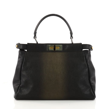 Fendi Peekaboo Handbag Leather Regular Black 3277702