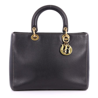 Christian Dior Vintage Lady Dior Handbag Leather Large 3278902