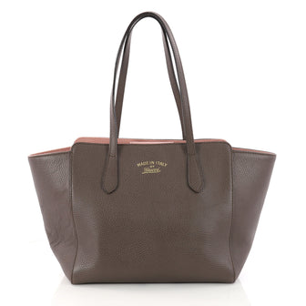 Gucci Swing Tote Leather Small Gray 3280302