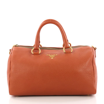 Prada Convertible Boston Bag Vitello Daino Small Orange 3282303