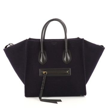  Celine Phantom Handbag Felt Medium Blue 3282401