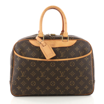 Louis Vuitton Deauville Handbag Monogram Canvas Brown 3282801