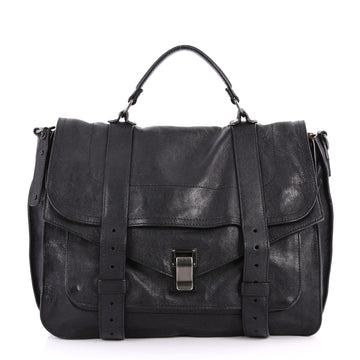 Proenza Schouler PS1 Satchel Leather Large Black 3284001