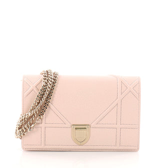 Christian Dior Diorama Wallet on Chain Leather Pink 3285401