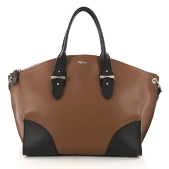 Alexander McQueen Legend Convertible Satchel Leather Brown 3286702