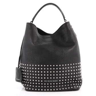  Burberry Susanna Bag Handbag Studded Leather Medium Black 3286908
