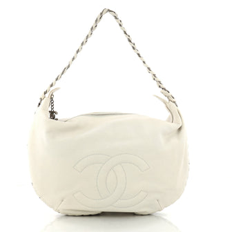 Chanel Modern Chain Hobo Calfskin Large White 3287502