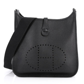  Hermes Evelyne Crossbody Gen I Togo PM Black 3287701