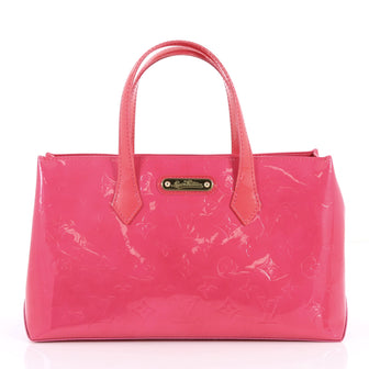 Louis Vuitton Wilshire Handbag Monogram Vernis PM Pink 3287801