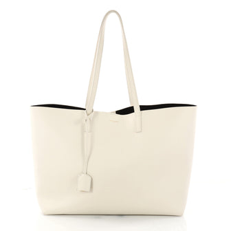 Saint Laurent Shopper Tote Leather Large White 3288002