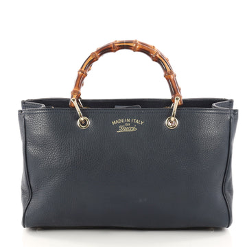 Gucci Bamboo Shopper Tote Leather Medium Blue 3289001