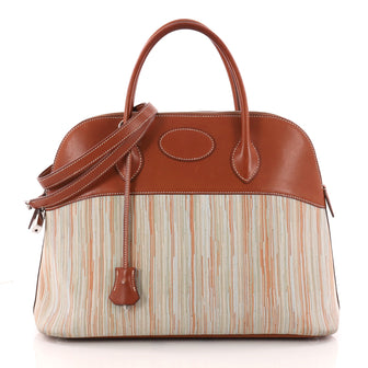 Hermes Bolide Handbag Vibrato and Barenia 35 Brown 3289101