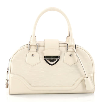  Louis Vuitton Montaigne Bowling Bag Epi Leather GM White 3289403