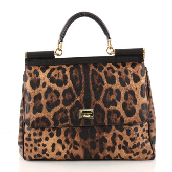 Dolce & Gabbana Miss Sicily Handbag Leopard Print 3290401