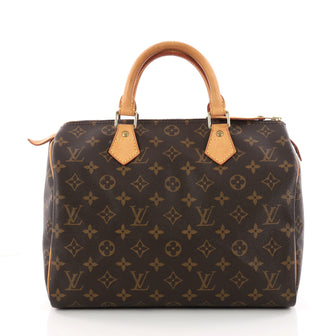 Louis Vuitton Speedy Handbag Monogram Canvas 30 Brown 3290702