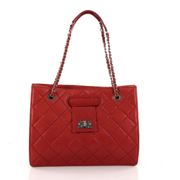Chanel Paris-Byzance Take Away Tote Quilted Aged Calfskin Medium Red 3292002
