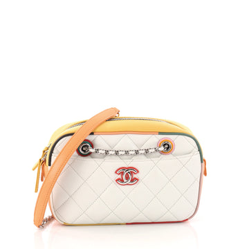Chanel Cuba Camera Bag Quilted Lambskin Small White 3292801