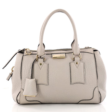 Burberry Clifton Convertible Tote Heritage Grained Leather Medium Neutral 3293103