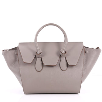 Celine Tie Knot Tote Grainy Leather Small Gray 3293801