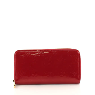  Louis Vuitton Zippy Wallet Monogram Vernis Red 3293901