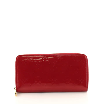  Louis Vuitton Zippy Wallet Monogram Vernis Red 3293901