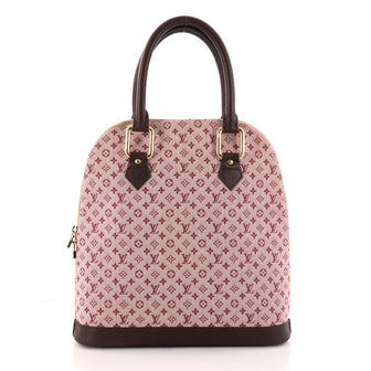 Louis Vuitton Alma Handbag Mini Lin Haut Red 3294201