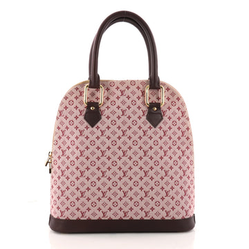 Louis Vuitton Alma Handbag Mini Lin Haut Red 3294201