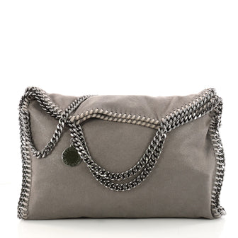 Stella McCartney Falabella Fold Over Bag Shaggy Deer Gray 3294402